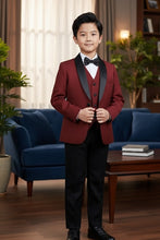 "London" Kids Wine Tuxedo (5-Piece Set)