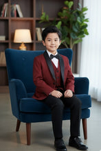 "London" Kids Wine Tuxedo (5-Piece Set)