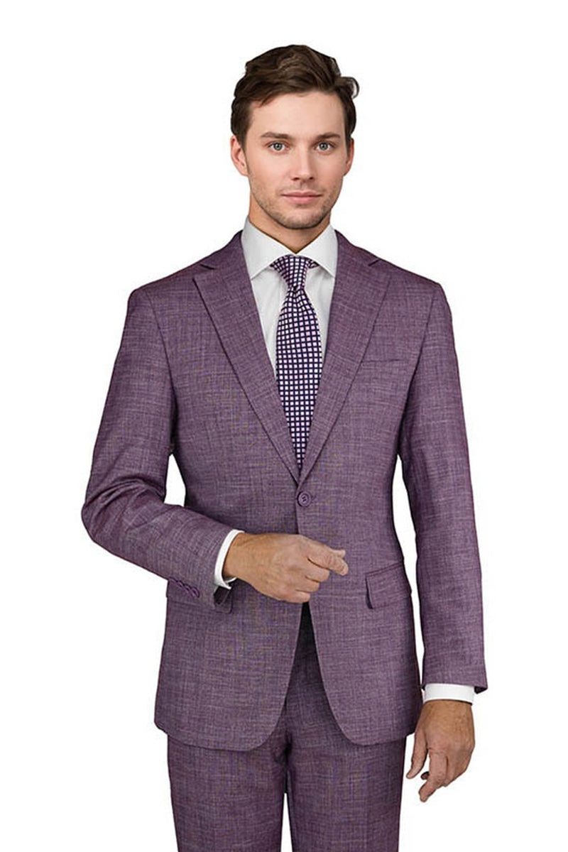 Manchester & Tailor Manchester & Tailor Cranberry Crossweave Suit (2-Piece Set)