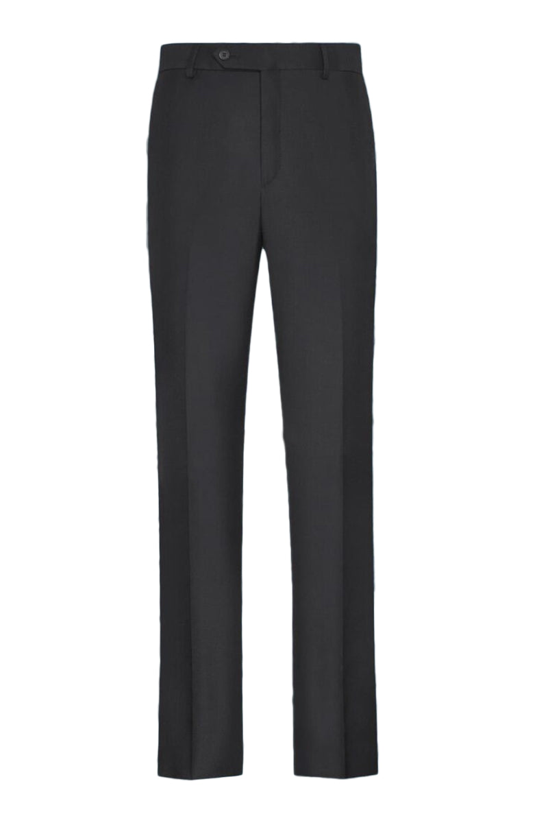 Mantoni "Ashton" Black Super 140s Wool Suit Pants