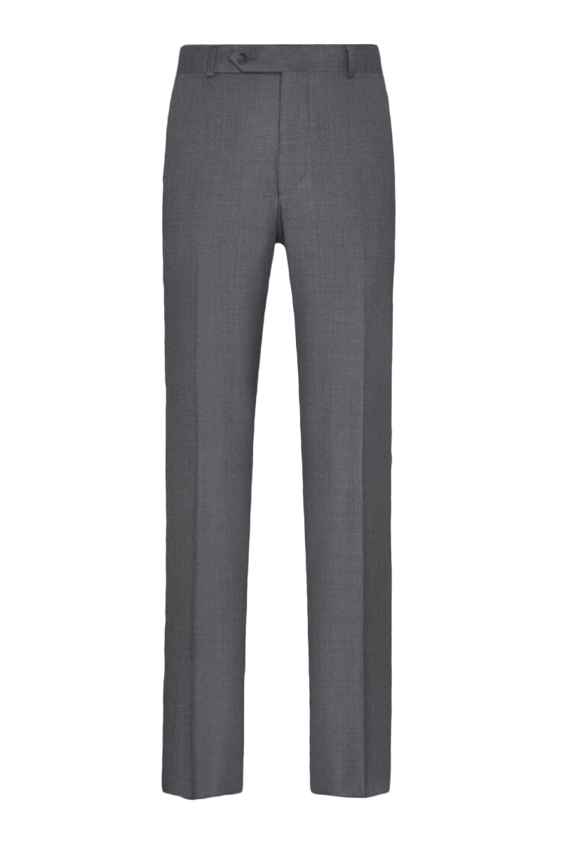 Mantoni "Ashton" Grey Super 140s Wool Suit Pants