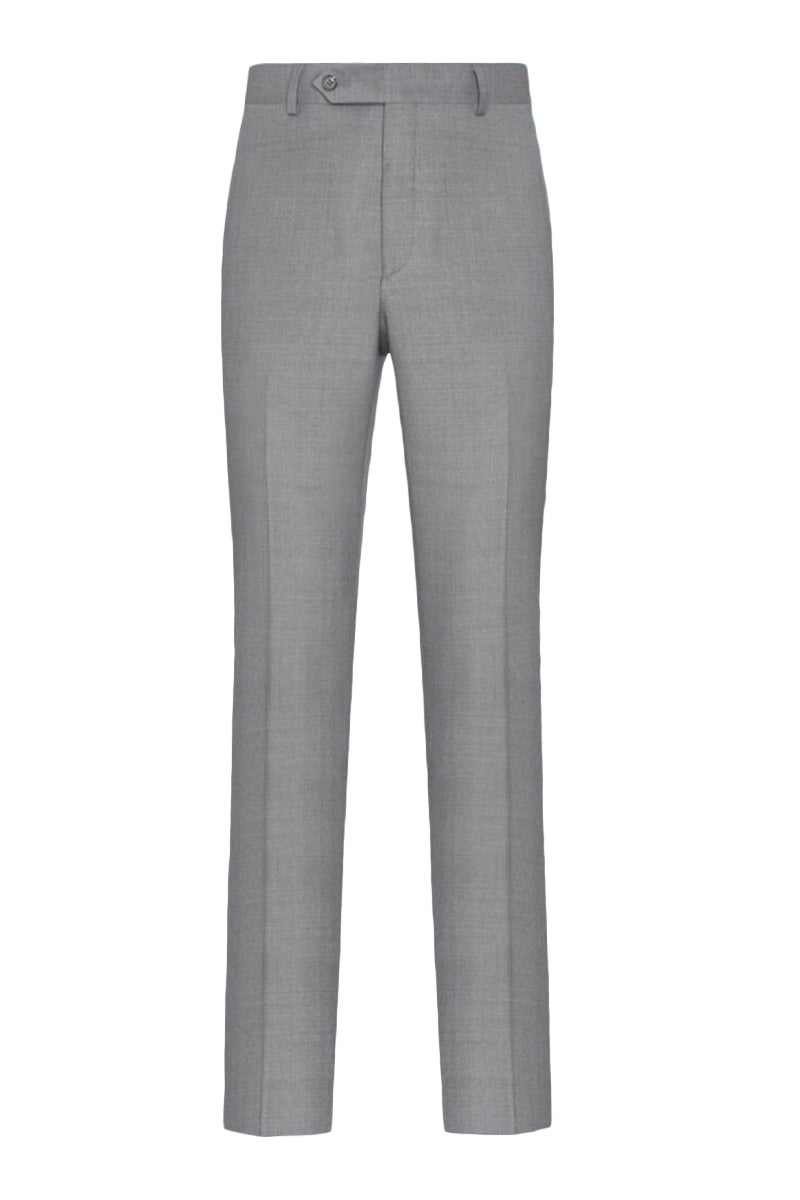 Mantoni "Ashton" Light Grey Super 140s Wool Suit Pants