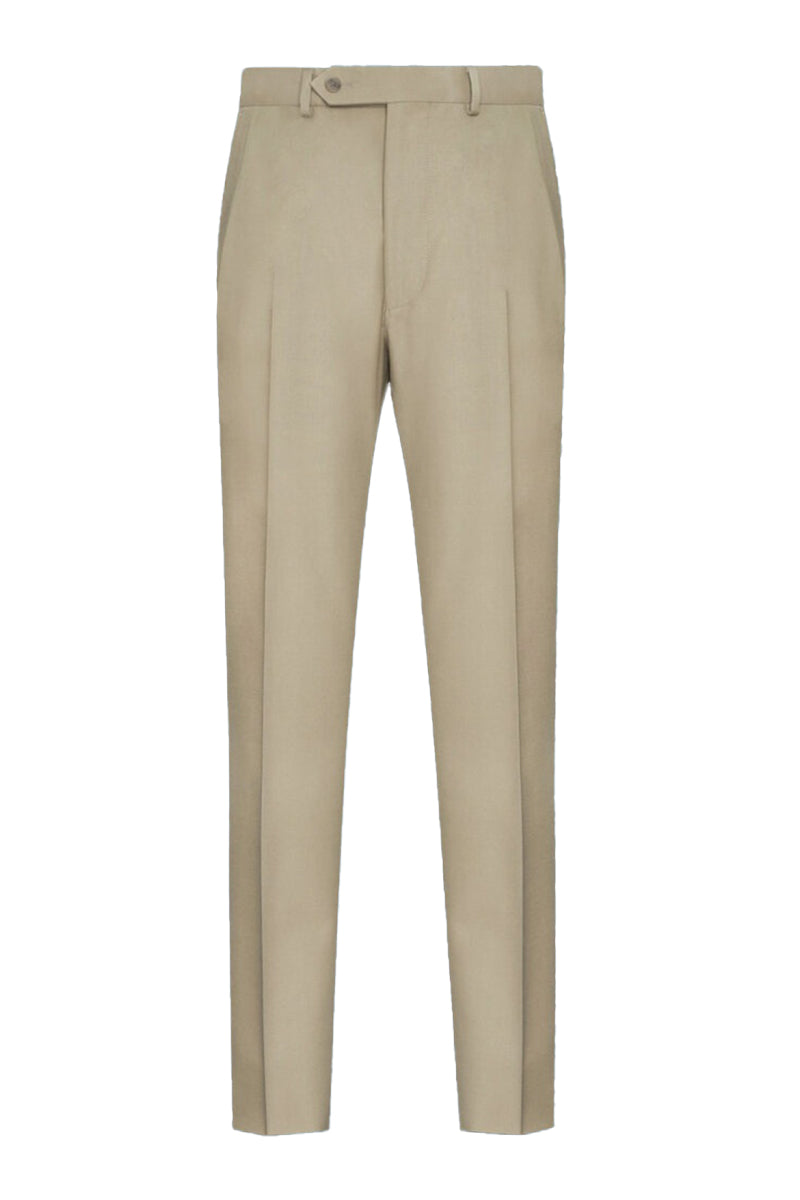 Mantoni "Ashton" New Beige Super 140s Wool Suit Pants