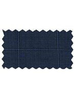 Mantoni Mantoni Dark Blue Plaid Suit (2-Piece Set)