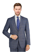 Mantoni Mantoni Light Blue Plaid Suit (2-Piece Set)
