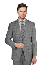 Mantoni Mantoni Light Grey Windowpane Suit (2-Piece Set)