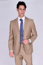 Mantoni Mantoni Solid Camel Suit (2-Piece Set)