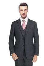 Mantoni Mantoni Solid Charcoal Suit (2-Piece Set)
