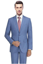 Mantoni Mantoni Solid Sky Blue Suit (2-Piece Set)