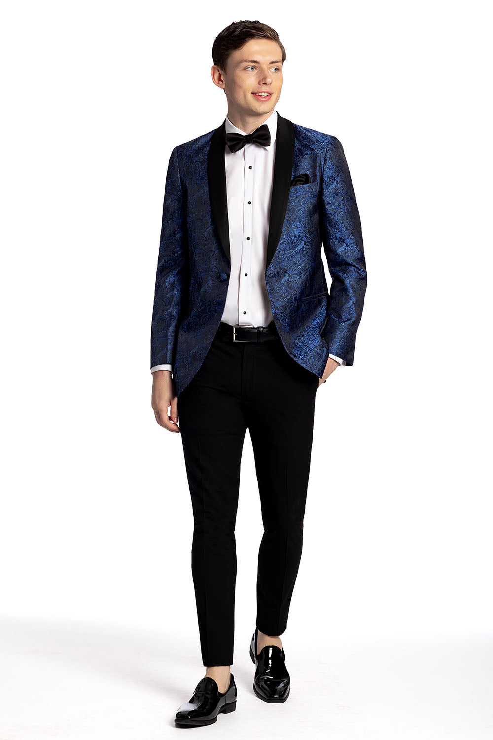 Mark of Distinction "Aries" Cobalt Paisley Shawl Tuxedo Jacket (Separates)