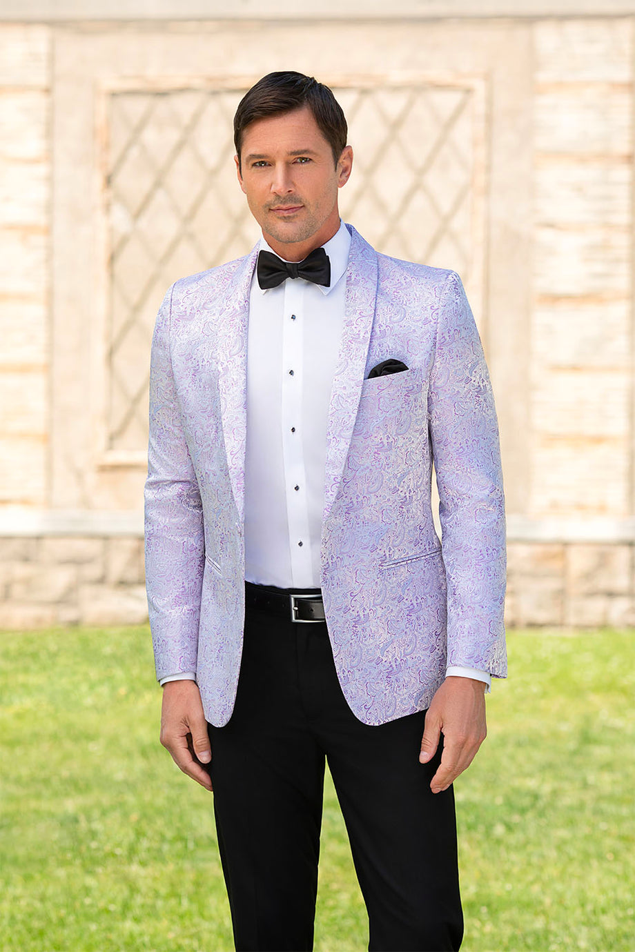 Mark of Distinction "Aries" Lilac Paisley Shawl Tuxedo Jacket (Separates)