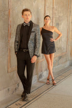 Mark of Distinction "Aries" Silver & Black Paisley Shawl Tuxedo Jacket (Separates)