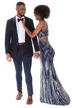 Mark of Distinction "Austin Diamond" Navy Shawl Tuxedo Jacket (Separates)