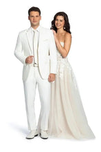 Mark of Distinction "Calypso" White Wool Blend Suit Pants