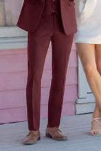Mark of Distinction "Metro" Burgundy Luxury Wool Blend Suit Pants