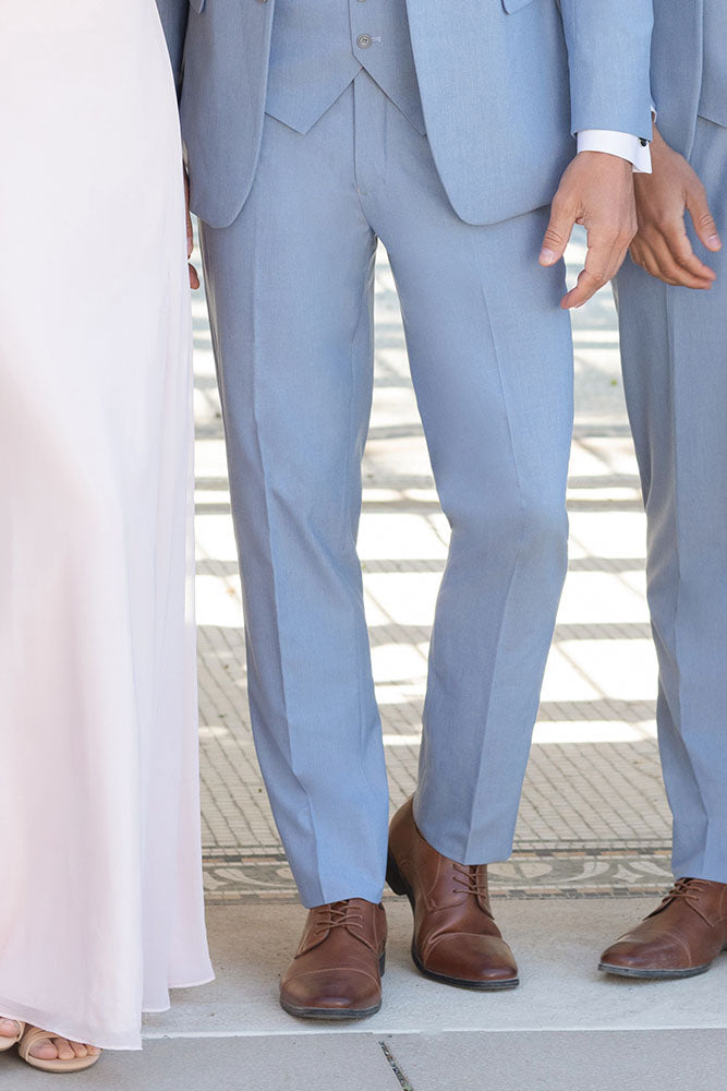 Mark of Distinction "Metro" Cornflower Luxury Blend Suit Pants