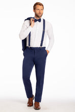 Mark of Distinction "Metro" Indigo Luxury Blend Suit Pants