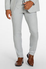 Mark of Distinction "Metro" Light Grey Luxury Wool Blend Suit Pants