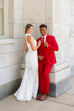 Mark of Distinction "Metro" Red Suit Jacket (Separates)