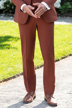 Mark of Distinction "Metro" Rust Luxury Blend Suit Pants