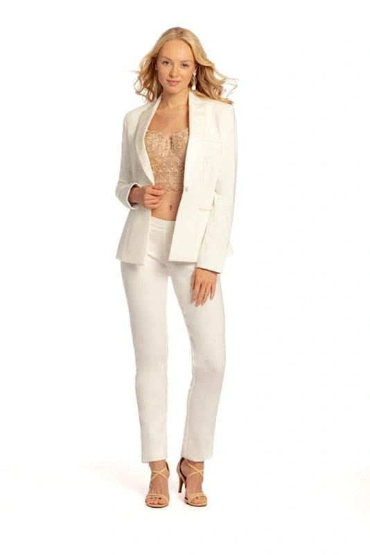 Mark of Distinction "Sophia" Ivory Tuxedo Jacket (Separates)