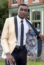 Mark of Distinction "Starlight" Gold Metallic Shawl Tuxedo Jacket (Separates)