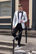 Mark of Distinction "Starlight" Silver Metallic Shawl Tuxedo Jacket (Separates)