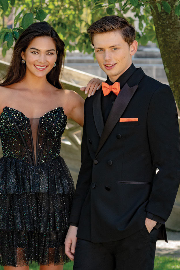 Mark of Distinction "Winston" Black Peak DB Tuxedo Jacket (Separates)