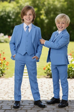 "Mason" Kids Cornflower Blue Suit (5-Piece Set)