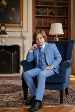 "Mason" Kids Cornflower Blue Suit (5-Piece Set)
