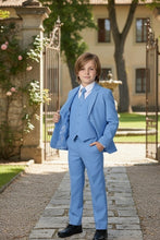 "Mason" Kids Cornflower Blue Suit (5-Piece Set)