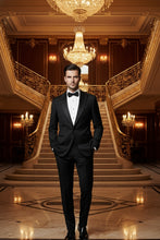 Mattarazi "Venezia Peak" Black 1-button Peak Tuxedo (2-Piece Set)