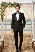 Mattarazi "Venezia Peak" Black 1-button Peak Tuxedo (2-Piece Set)