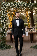 Mattarazi "Venezia Peak" Black 1-button Peak Tuxedo (2-Piece Set)