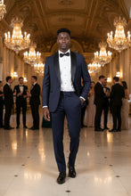 Mattarazi "Venezia Shawl" Navy 1-button Shawl Tuxedo (2-Piece Set)