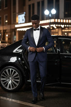 Mattarazi "Venezia Shawl" Navy 1-button Shawl Tuxedo (2-Piece Set)