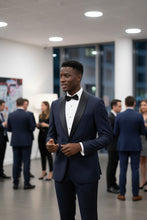 Mattarazi "Venezia Shawl" Navy 1-button Shawl Tuxedo (2-Piece Set)