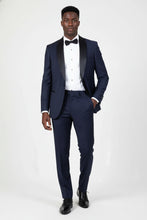 Mattarazi "Venezia Shawl" Navy 1-button Shawl Tuxedo (2-Piece Set)
