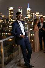 Mattarazi "Venezia Shawl" Navy 1-button Shawl Tuxedo (2-Piece Set)