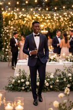 Mattarazi "Venezia Shawl" Navy 1-button Shawl Tuxedo (2-Piece Set)