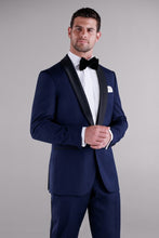 MaxDavoli "Max" Navy Blue 1-Button Shawl Tuxedo (2-Piece Set)