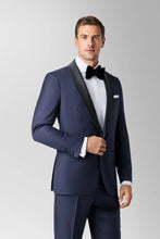 MaxDavoli "Max" Navy Blue 1-Button Shawl Tuxedo (2-Piece Set)