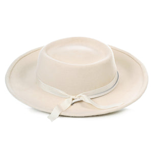 Off White Wide Brim Fedora - Earp - Ferrecci USA 