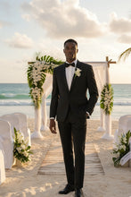 "Paris" Black 1-Button Shawl Tuxedo (2-Piece Set)