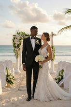 "Paris" Black 1-Button Shawl Tuxedo (2-Piece Set)