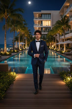 "Paris" Navy 1-Button Shawl Tuxedo (2-Piece Set)