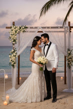 "Paris" Off-White 1-Button Shawl Tuxedo (2-Piece Set)