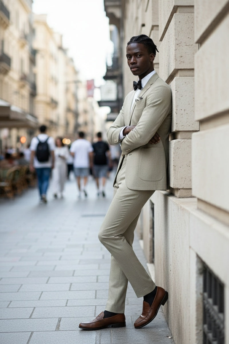 Pellagio Beige Textured Sports Jacket