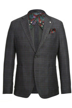 Pellagio Blue & Black Windowpane Sports Jacket
