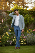 Pellagio Blue & White Houndstooth Sports Jacket